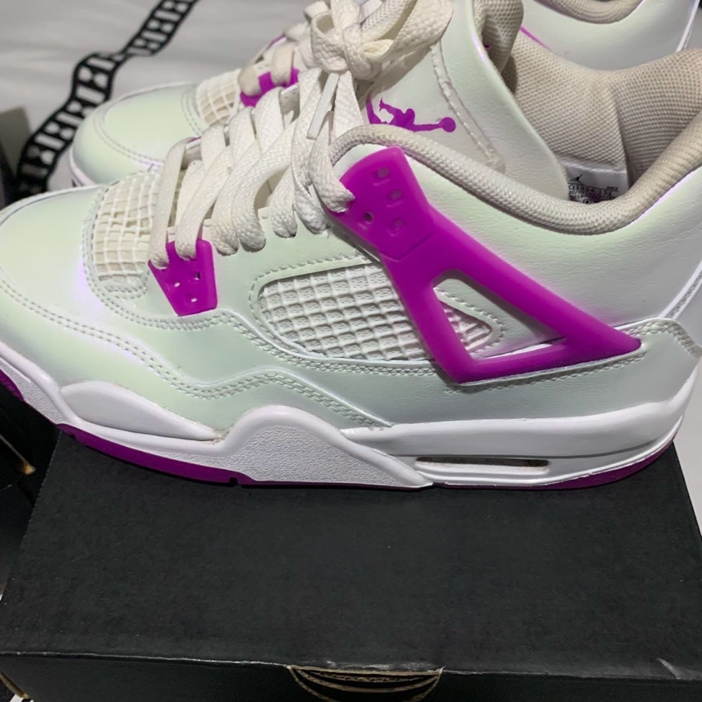 Jordan Women's Sneakers - White and Purple. EUC